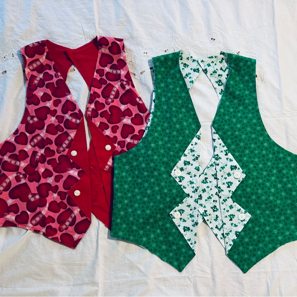 Vintage Handmade Stylish 2 Vests Bundle